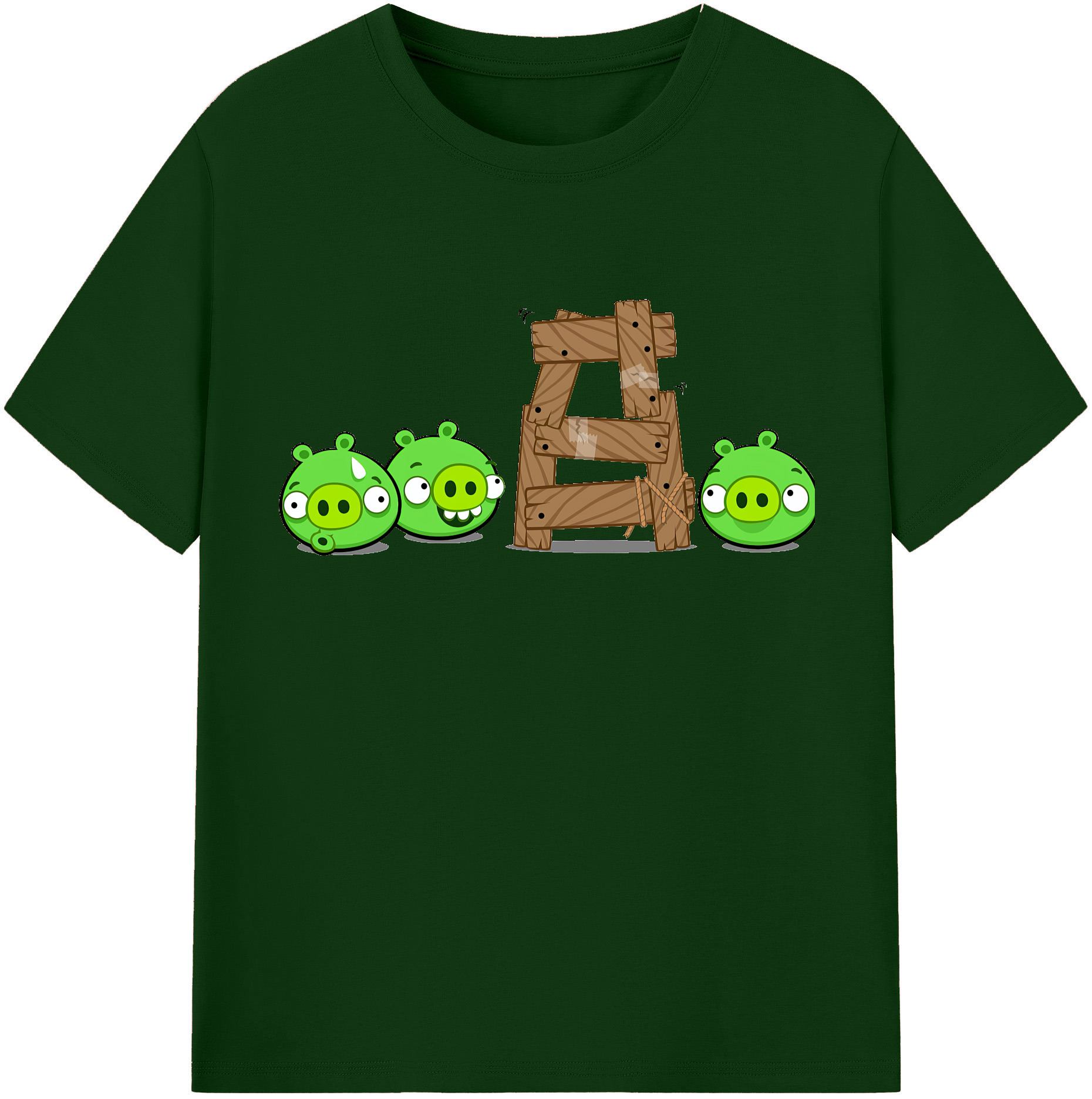 （画像用） Angry Birds アングリーバード 綿100％半袖Tシャツ（フロントプリント）